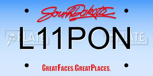 L11PON South Dakota License Plate