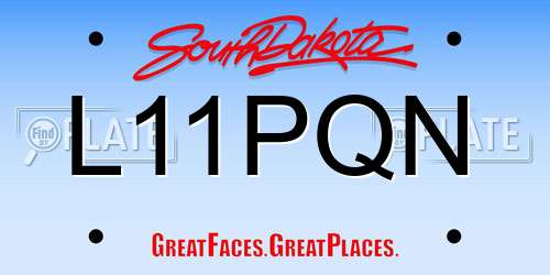 L11PQN South Dakota License Plate