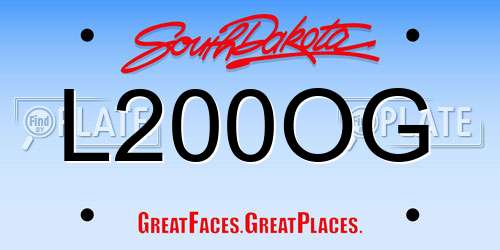 L200OG South Dakota License Plate
