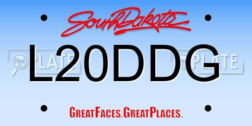 L20DDG South Dakota License Plate