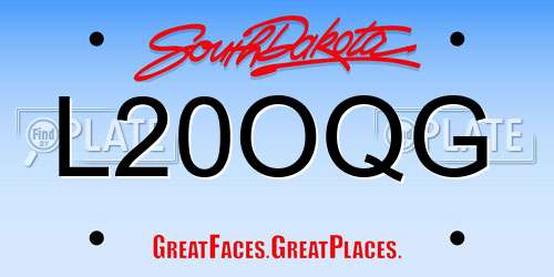 L20OQG South Dakota License Plate