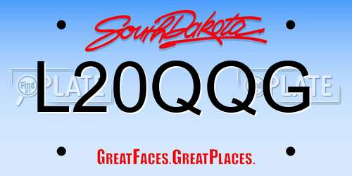 L20QQG South Dakota License Plate