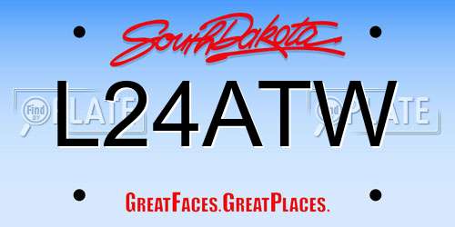L24ATW South Dakota License Plate