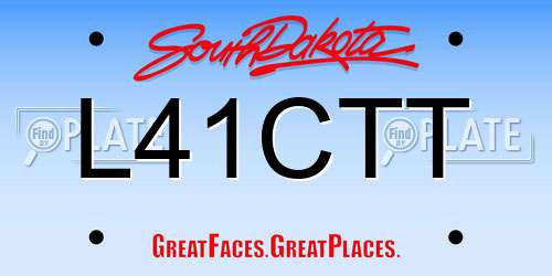 L41CTT South Dakota License Plate