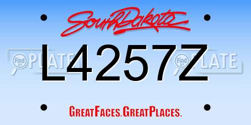 L4257Z South Dakota License Plate