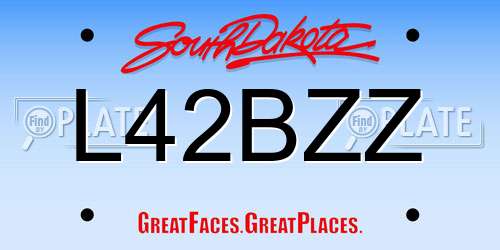 L42BZZ South Dakota License Plate