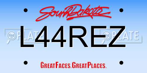 L44REZ South Dakota License Plate