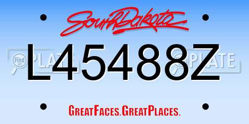 L45488Z South Dakota License Plate