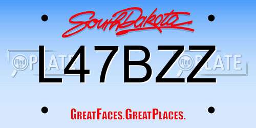 L47BZZ South Dakota License Plate