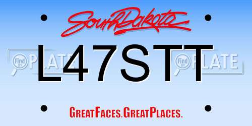 L47STT South Dakota License Plate