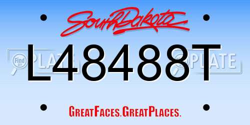 L48488T South Dakota License Plate