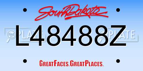 L48488Z South Dakota License Plate