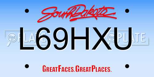 L69HXU South Dakota License Plate