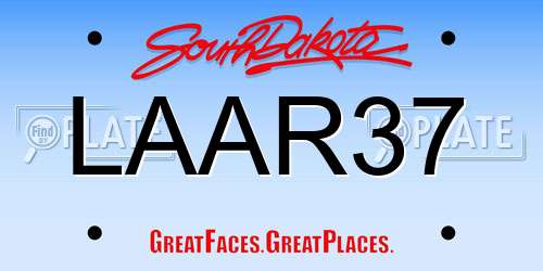 LAAR37 South Dakota License Plate