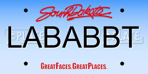 LABABBT South Dakota License Plate