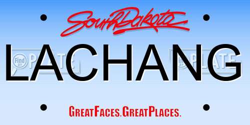 LACHANG South Dakota License Plate
