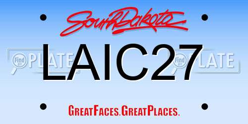 LAIC27 South Dakota License Plate