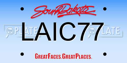 LAIC77 South Dakota License Plate