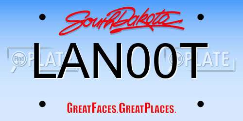 LAN00T South Dakota License Plate