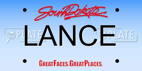 LANCE South Dakota License Plate