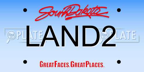 LAND2 South Dakota License Plate