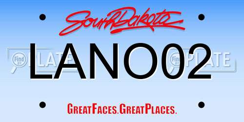 LANO02 South Dakota License Plate
