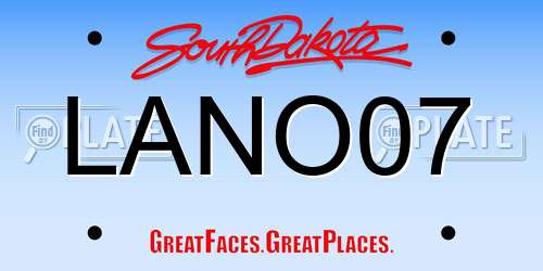 LANO07 South Dakota License Plate