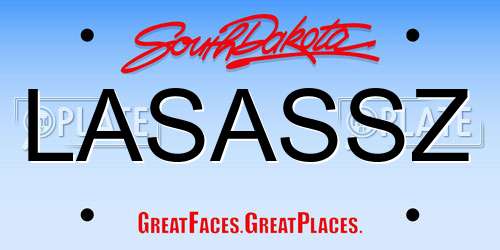 LASASSZ South Dakota License Plate