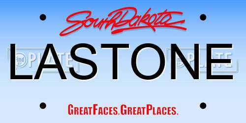 LASTONE South Dakota License Plate