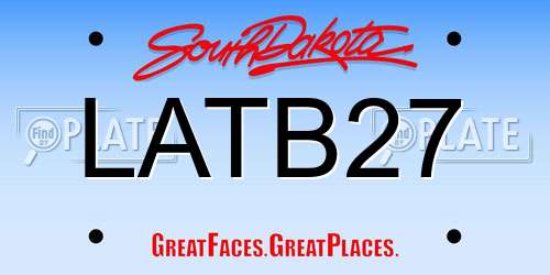 LATB27 South Dakota License Plate
