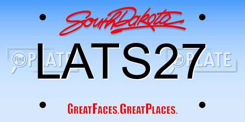 LATS27 South Dakota License Plate