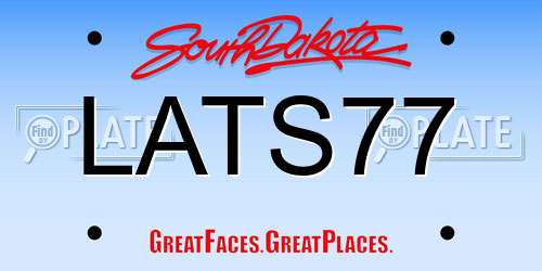 LATS77 South Dakota License Plate