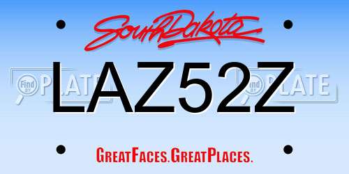 LAZ52Z South Dakota License Plate