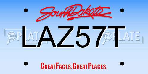 LAZ57T South Dakota License Plate