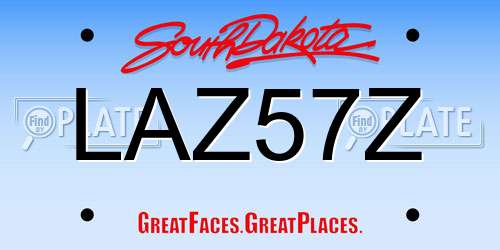 LAZ57Z South Dakota License Plate