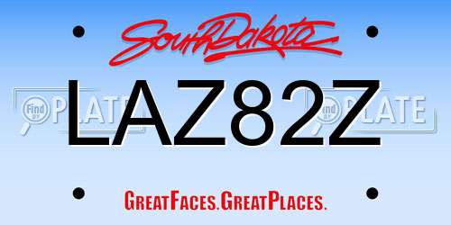 LAZ82Z South Dakota License Plate