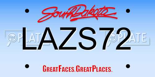 LAZS72 South Dakota License Plate