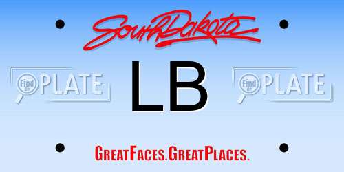 LB South Dakota License Plate