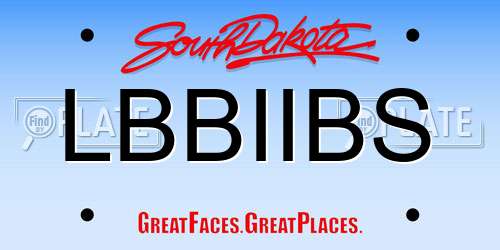 LBBIIBS South Dakota License Plate