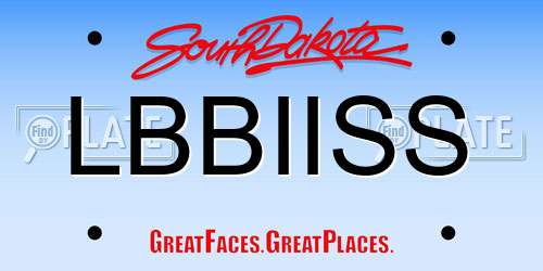 LBBIISS South Dakota License Plate