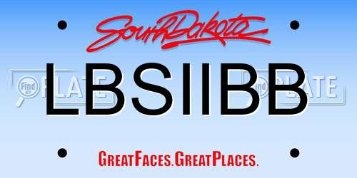 LBSIIBB South Dakota License Plate