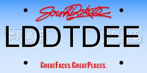 LDDTDEE South Dakota License Plate