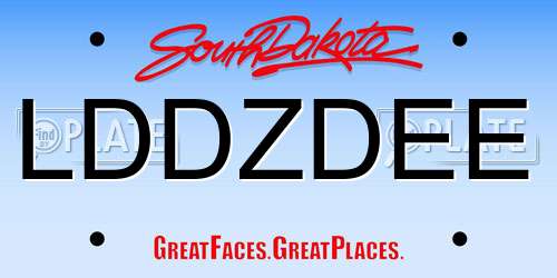 LDDZDEE South Dakota License Plate