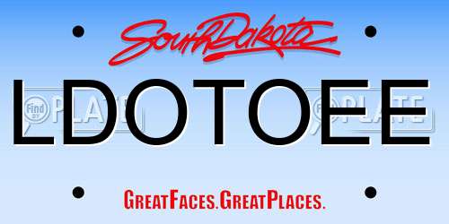 LDOTOEE South Dakota License Plate