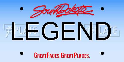 LEGEND South Dakota License Plate