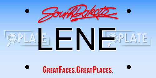 LENE South Dakota License Plate