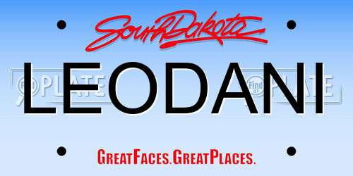 LEODANI South Dakota License Plate