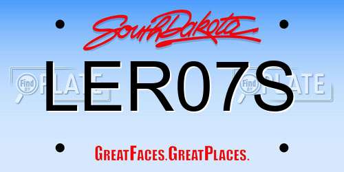 LER07S South Dakota License Plate