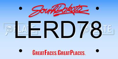 LERD78 South Dakota License Plate