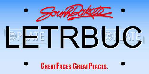 LETRBUC South Dakota License Plate